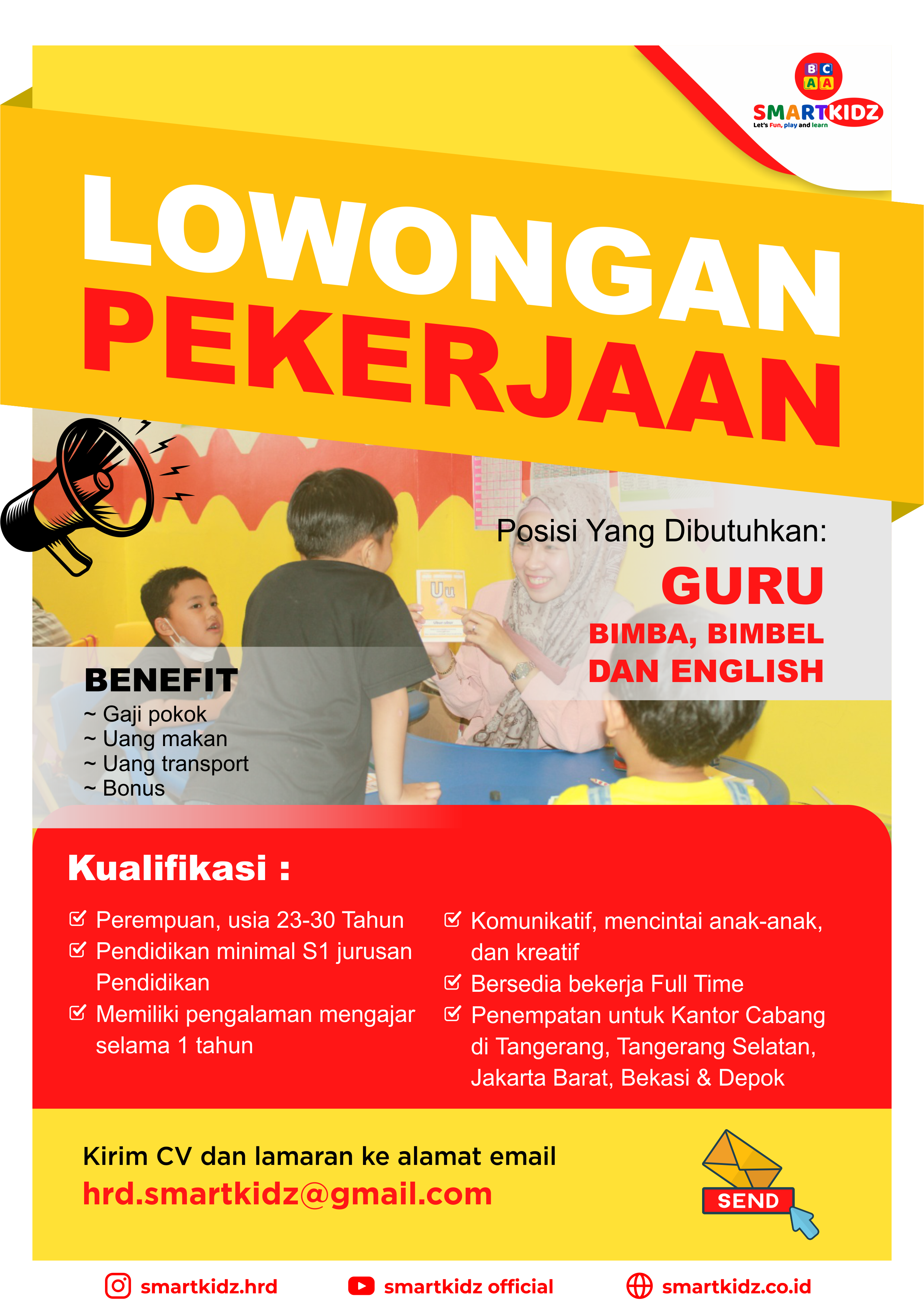 LOWONGAN PEKERJAAN GURU BIMBA
